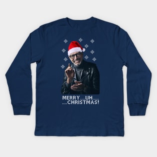 Jeff Goldblum Merry Uh Christmas Kids Long Sleeve T-Shirt